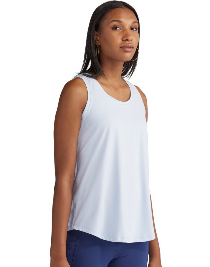 Camiseta Sin Manga Champion Mujer - Soft Touch Cutout ( Azules Claro ) 9048653-LY